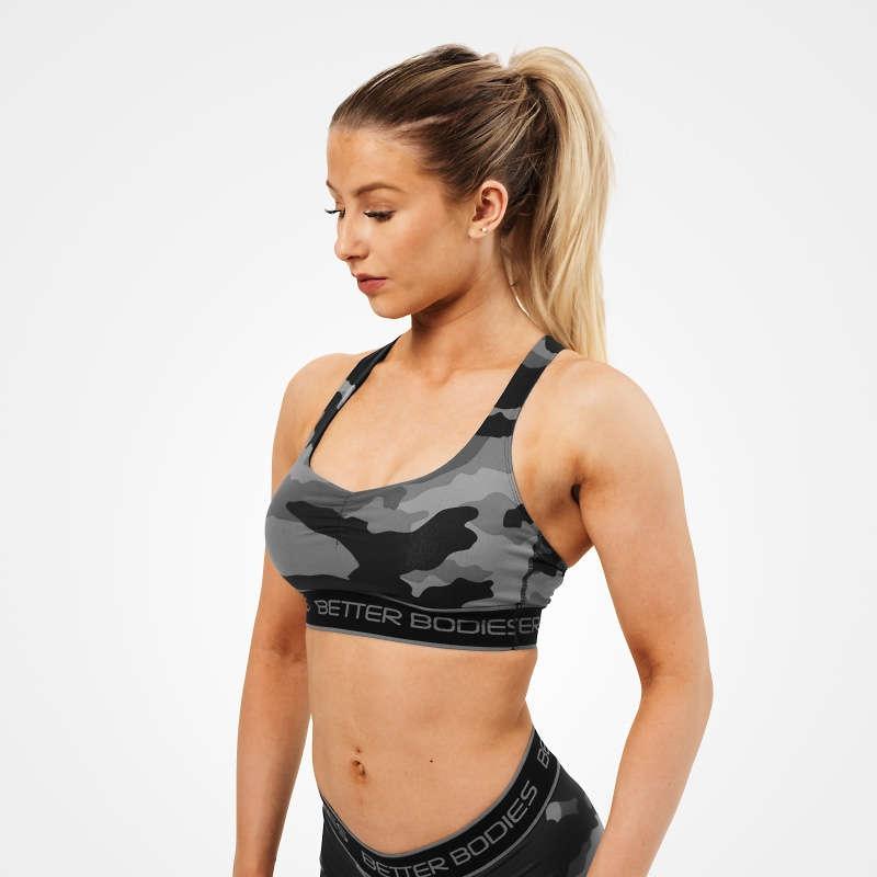 Better Bodies Athlete Short Top - Grey Camo Print - Urban Gym Wear