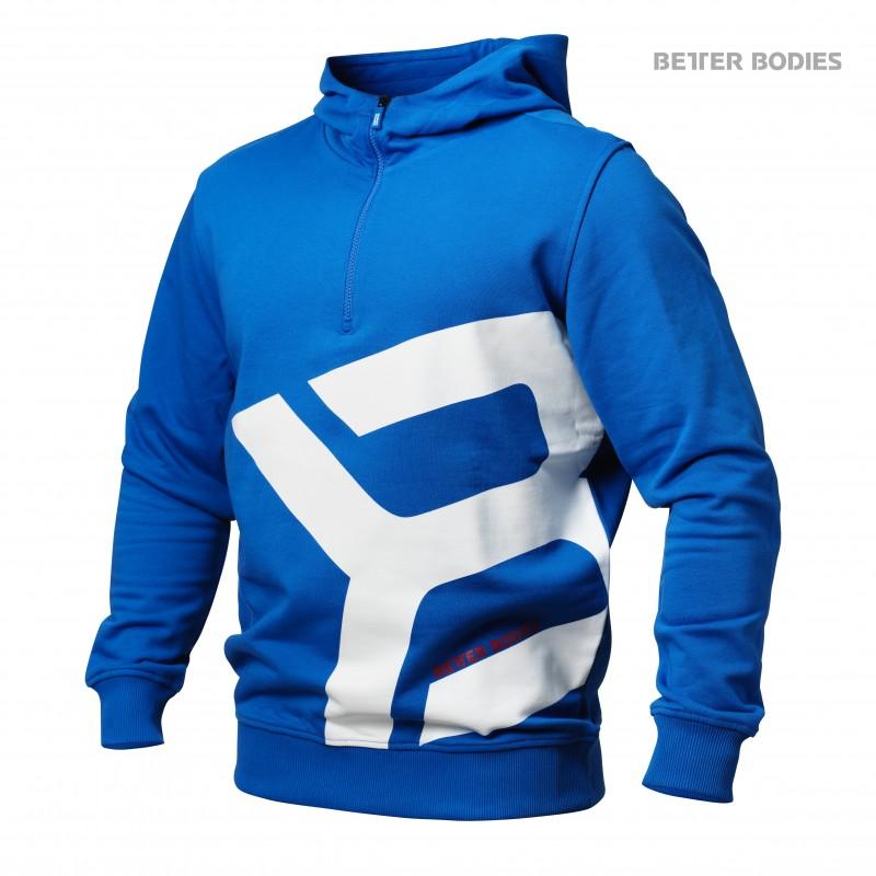 Better Bodies Brooklyn Zip Hood - Strong Blue - Urban Gym Wear