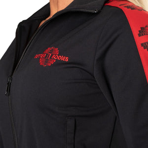 Better Bodies Chelsea Track Jacket - Black/Red - Urban Gym Wear