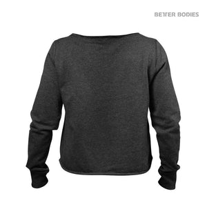 Better Bodies Cropped Sweater - Anthracite Melange - Urban Gym Wear