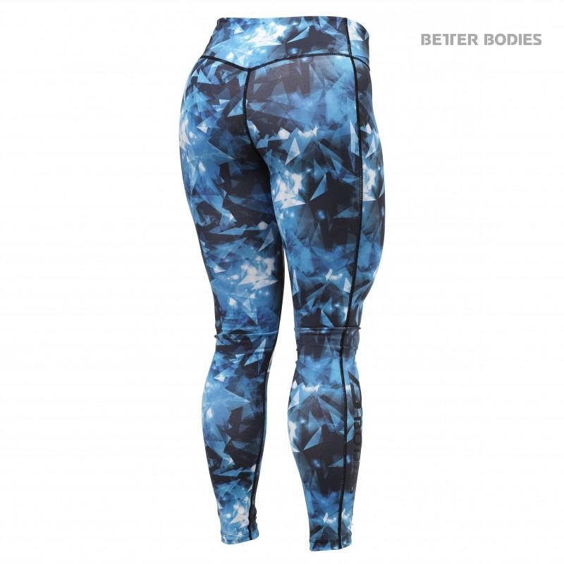 Better Bodies Crystal Tights - Bright Blue - Urban Gym Wear