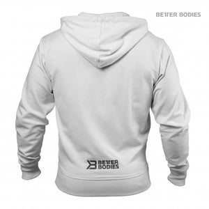 Better Bodies Jersey Hoodie - White - Urban Gym Wear