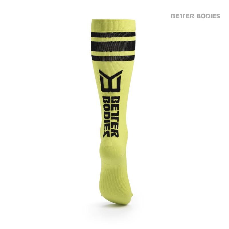 Better Bodies Knee Socks - Lime - Urban Gym Wear