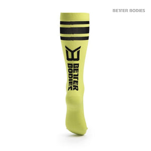 Better Bodies Knee Socks - Lime - Urban Gym Wear