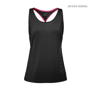 Better Bodies Women's Mesh T-Back - Black-Pink - Urban Gym Wear