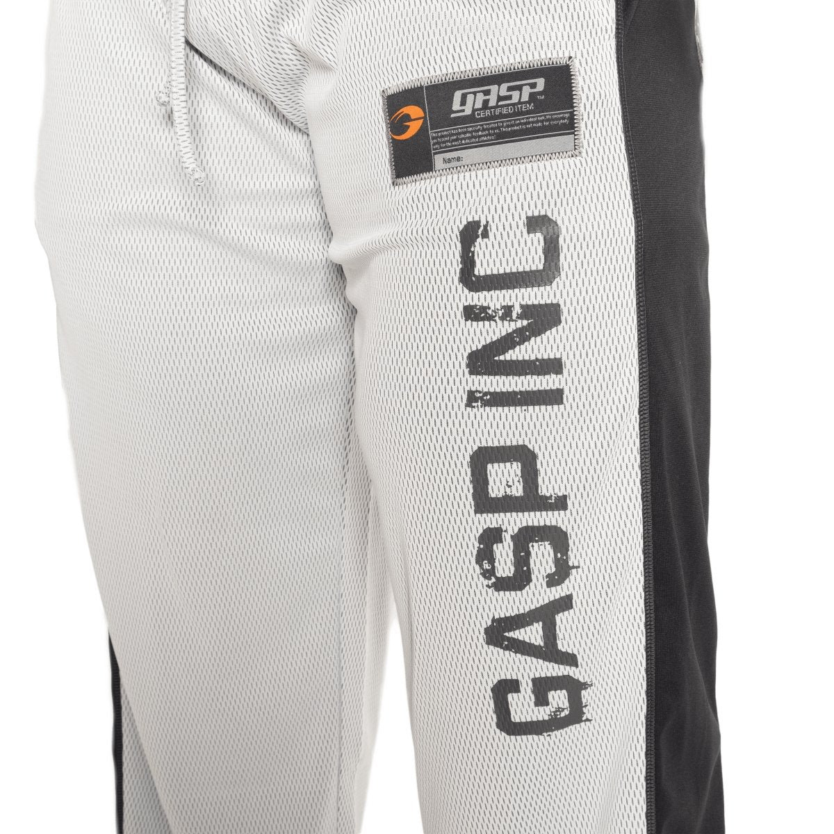 GASP No1 Mesh Pants - White/Grey - Urban Gym Wear