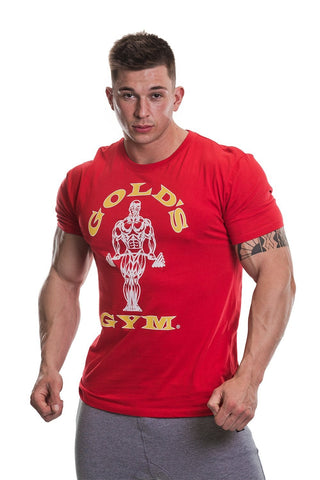 Golds Gym Muscle Joe T-Shirt - Red - Urban Gym Wear