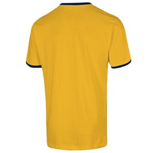 Golds Gym Retro Print T-Shirt - Gold/Navy - Urban Gym Wear