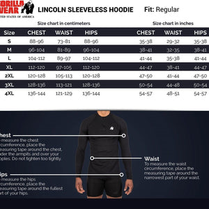 Gorilla Wear Lincoln Sleeveless Hoodie - Black - Urban Gym Wear