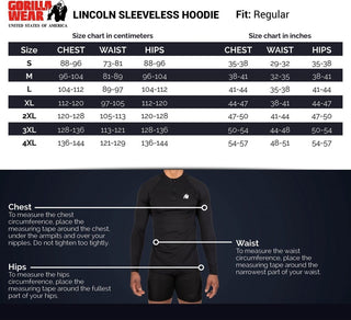 Gorilla Wear Lincoln Sleeveless Hoodie - Black - Urban Gym Wear