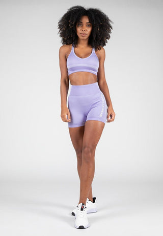 Gorilla Wear Selah Seamless Shorts - Lilac - Urban Gym Wear