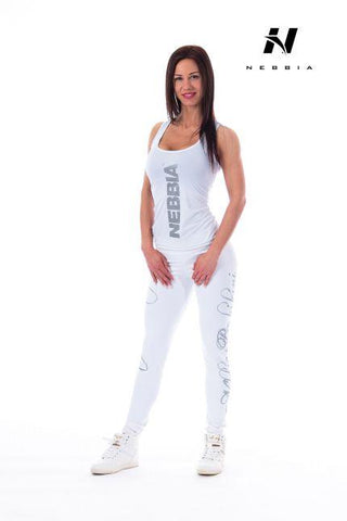 Nebbia Carbon Tank Top 221 - White - Urban Gym Wear