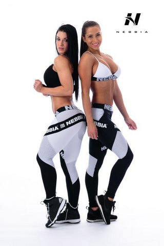 Nebbia Fitness Tights Combi 214 - White - Urban Gym Wear
