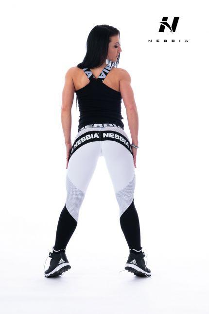 Nebbia Fitness Tights Combi 214 - White - Urban Gym Wear