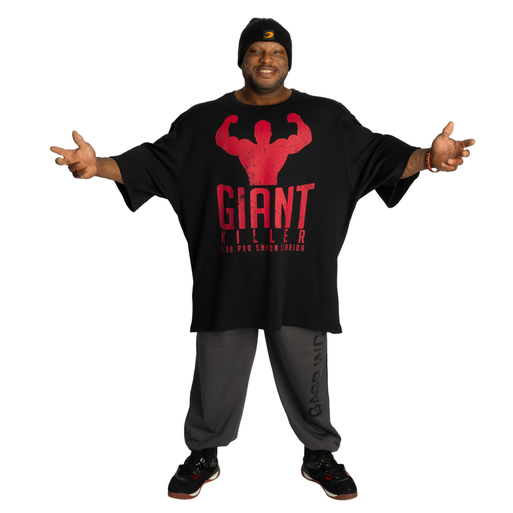 GASP Giant Killer Iron Tee - Asphalt/Red