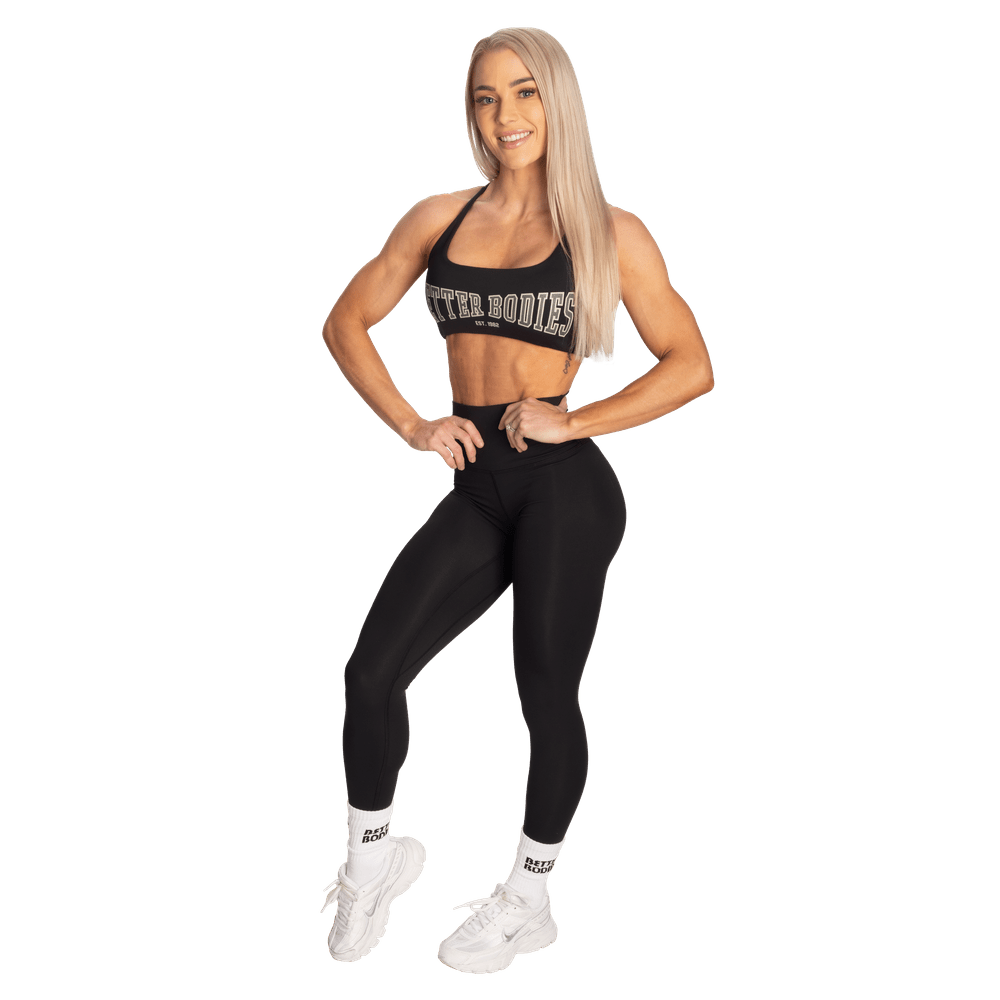 Better Bodies 1982 Strappy Bra - Black - Urban Gym Wear