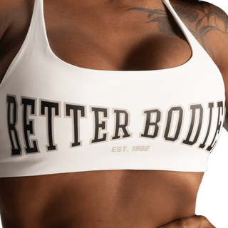 Better Bodies 1982 Strappy Bra - White - Urban Gym Wear