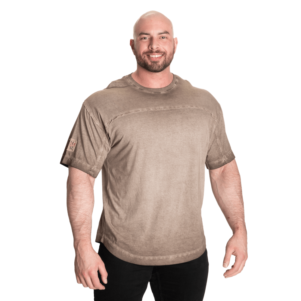 Better Bodies 19th Street Yoke Original Tee - Washed Timber - Urban Gym Wear