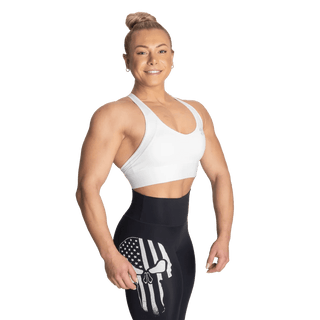 Better Bodies Core Sports Bra - White - Urban Gym Wear