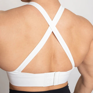 Better Bodies Core Sports Bra - White - Urban Gym Wear