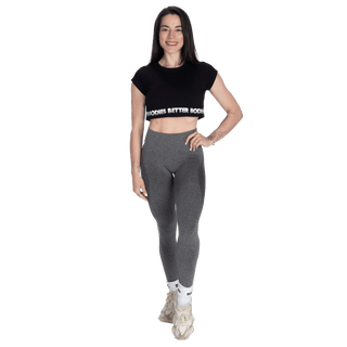 Better Bodies Crop Tee - Black - Urban Gym Wear