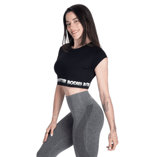 Better Bodies Crop Tee - Black - Urban Gym Wear