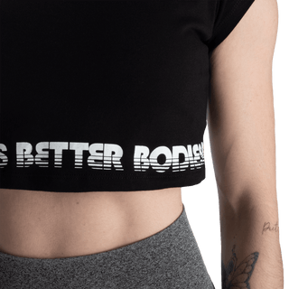 Better Bodies Crop Tee - Black - Urban Gym Wear