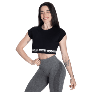 Better Bodies Crop Tee - Black - Urban Gym Wear