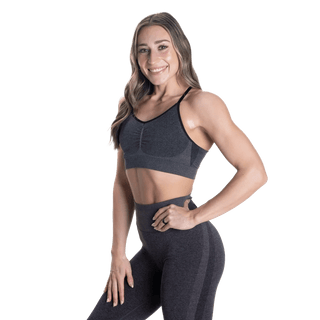Better Bodies Curve Scrunch Bra - Black Melange - Urban Gym Wear