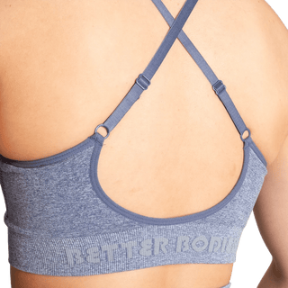 Better Bodies Curve Scrunch Bra - Blue Melange - Urban Gym Wear
