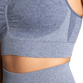 Better Bodies Curve Scrunch Bra - Blue Melange - Urban Gym Wear