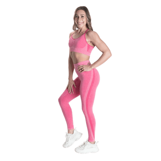 Better Bodies Curve Scrunch Bra - Hot Pink Melange - Urban Gym Wear