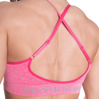 Better Bodies Curve Scrunch Bra - Hot Pink Melange - Urban Gym Wear