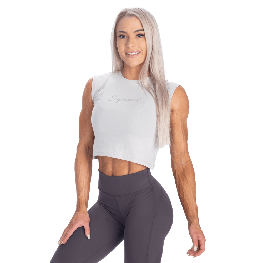 Better Bodies Empowered Tee - Frost Grey - Urban Gym Wear