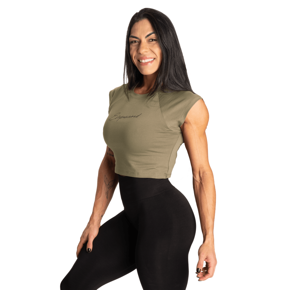Better Bodies Empowered Tee - Washed Green - Urban Gym Wear