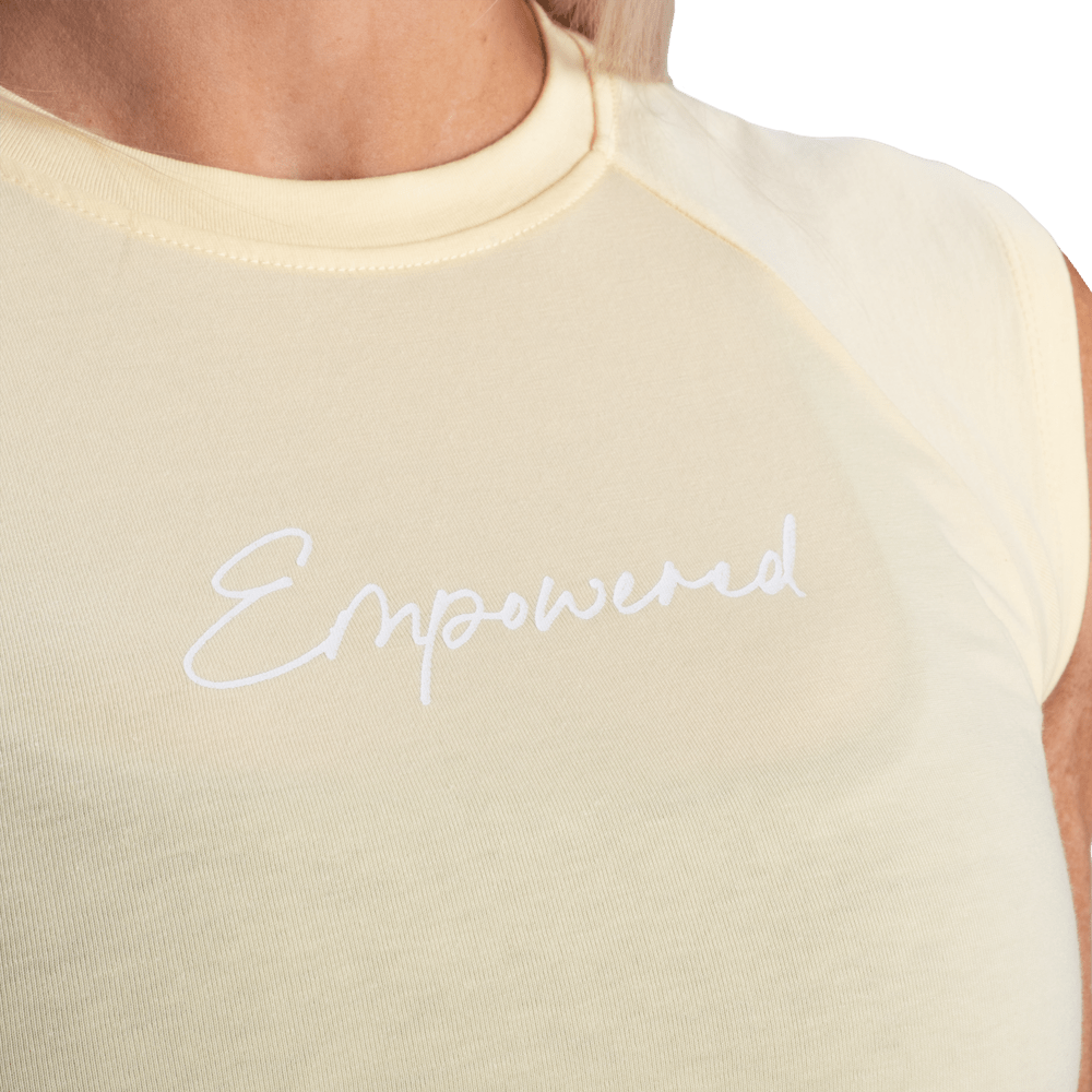 Better Bodies Empowered Tee - Washed Yellow - Urban Gym Wear