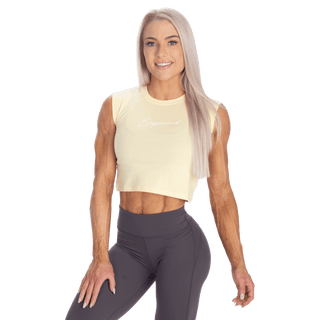 Better Bodies Empowered Tee - Washed Yellow - Urban Gym Wear