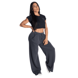 Better Bodies Legacy Crop Tee - Washed Black - Urban Gym Wear