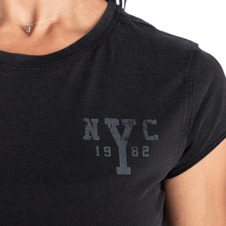 Better Bodies Legacy Crop Tee - Washed Black - Urban Gym Wear