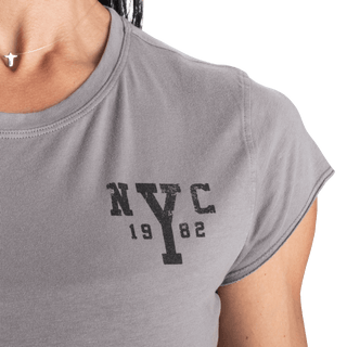 Better Bodies Legacy Crop Tee - Washed Smoke Grey - Urban Gym Wear
