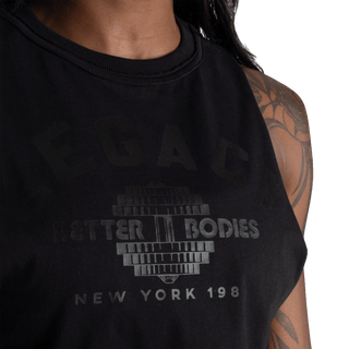 Better Bodies Legacy Cut Tank - Washed Black - Urban Gym Wear