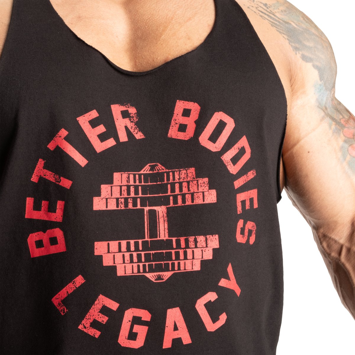 Better Bodies Legacy Original Stringer - Black/Red - Urban Gym Wear