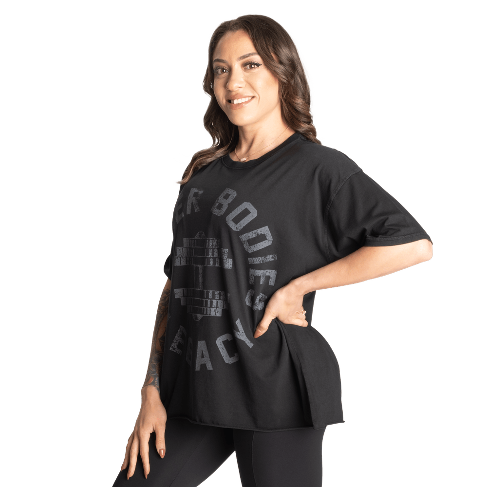 Better Bodies Legacy Oversized Tee - Washed Black - Urban Gym Wear