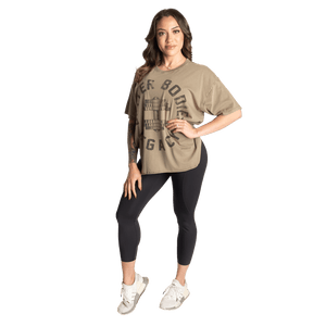 Better Bodies Legacy Oversized Tee - Washed Green - Urban Gym Wear