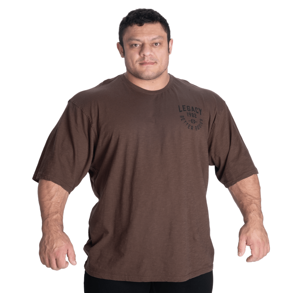 Better Bodies Legacy Slub Iron Tee - Washed Timber - Urban Gym Wear