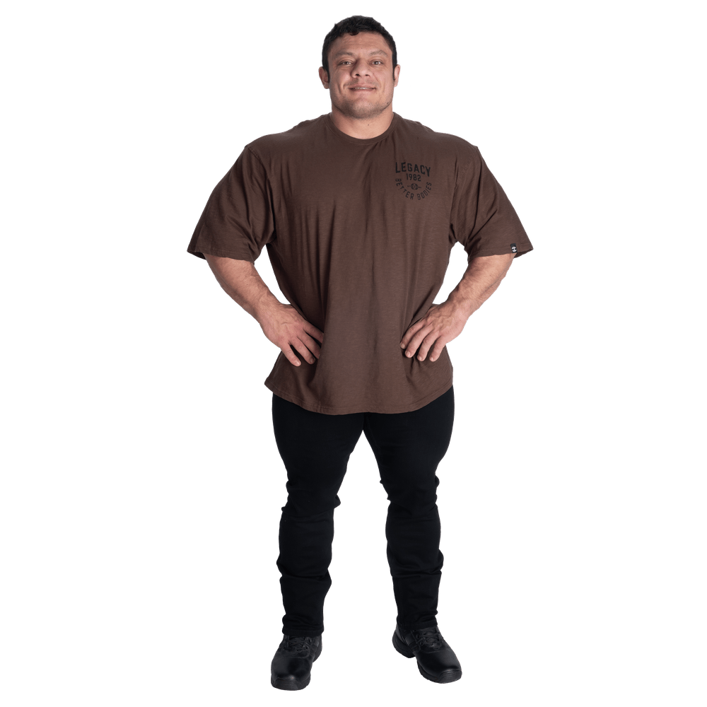 Better Bodies Legacy Slub Iron Tee - Washed Timber - Urban Gym Wear