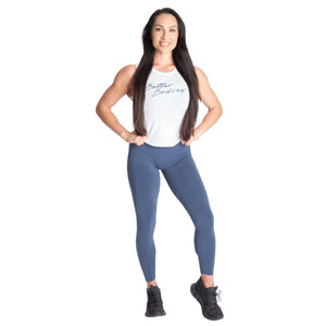 Better Bodies NY Tank Top - White/Blue - Urban Gym Wear