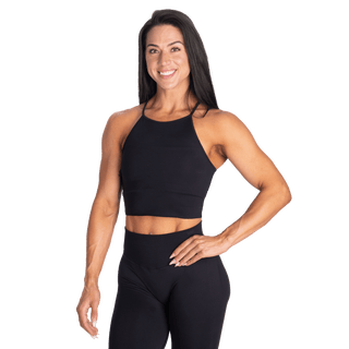 Better Bodies Performance Crop Halter - Black V2 - Urban Gym Wear