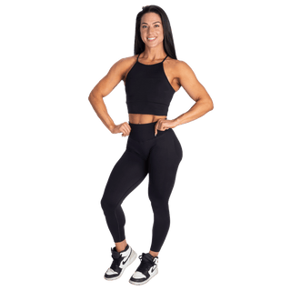 Better Bodies Performance Crop Halter - Black V2 - Urban Gym Wear