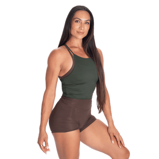 Better Bodies Performance Crop Halter - Deep Forest - Urban Gym Wear
